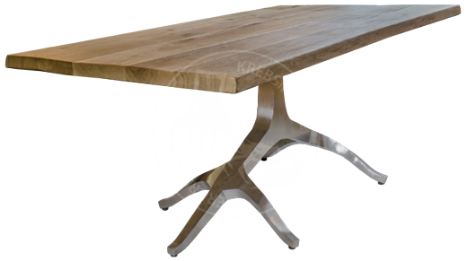 Tische aus Eiche Massivholz mit Designfuß